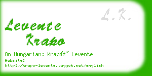 levente krapo business card